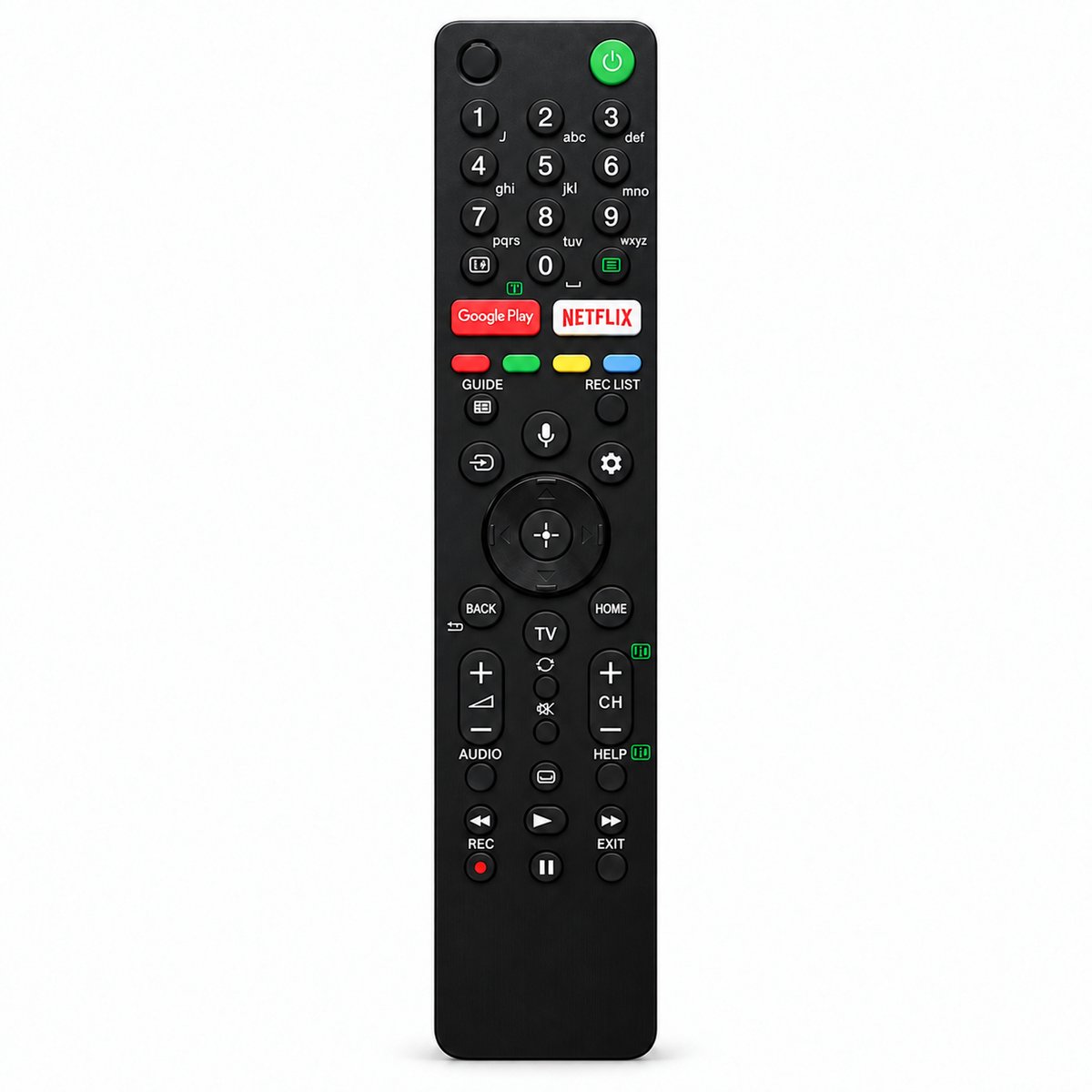 BELIFE RMF-TX500E - Vervangende afstandsbediening voor Sony Android TV - Met microfoon