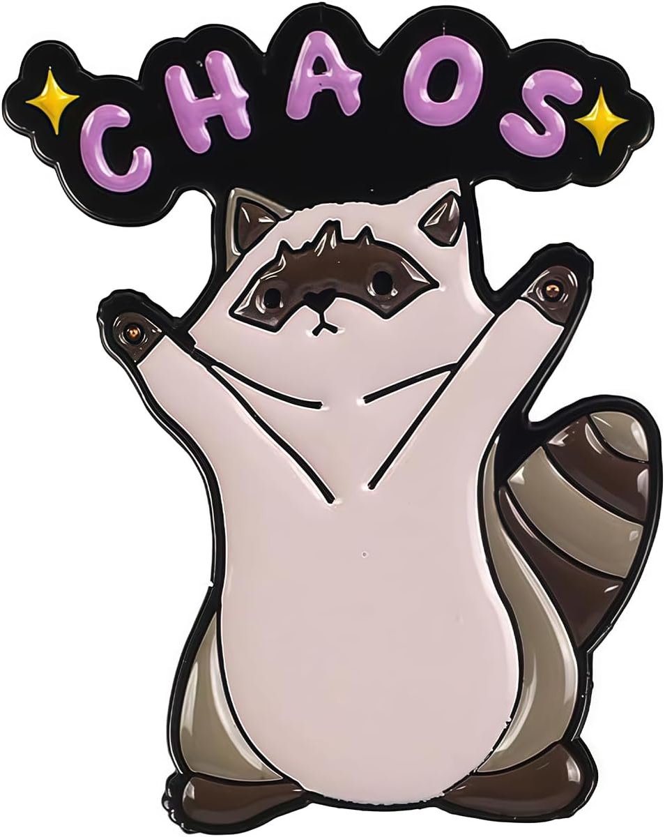 Emaille Pin, Grappige Chaos Emaille Broche, Schattige Dierenbroche Cadeau voor Dierenliefhebbers, Decoratieve Pins voor Rugzak Tas Sieraden