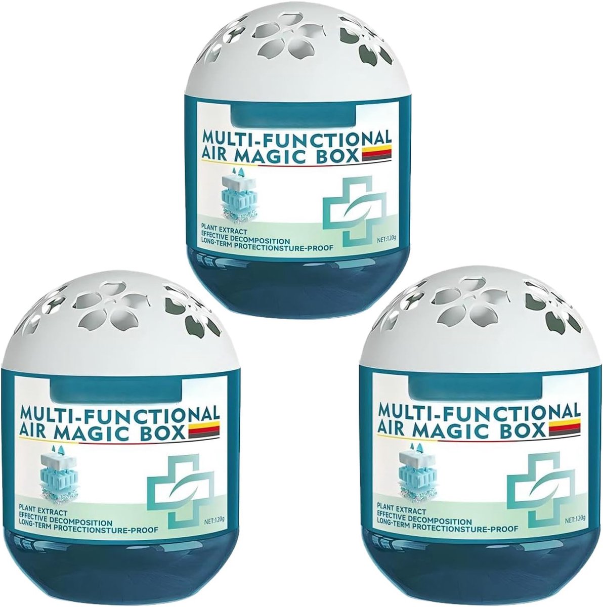 Stofverwijdering Magic Box, Air Magic Box, 2026 Nieuwe Plantaardige Multifunctionele Automatische Stofverzameling Luchtreiniger Magic-Box, voor Huisdieren, Thuis (3 stuks)