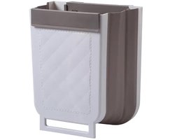 Aan de muur te bevestigen prullenbak - voor keukenkastjes, auto's, badkamers en woonkamers - 28.5cm*18.5cm*25cm - grijs