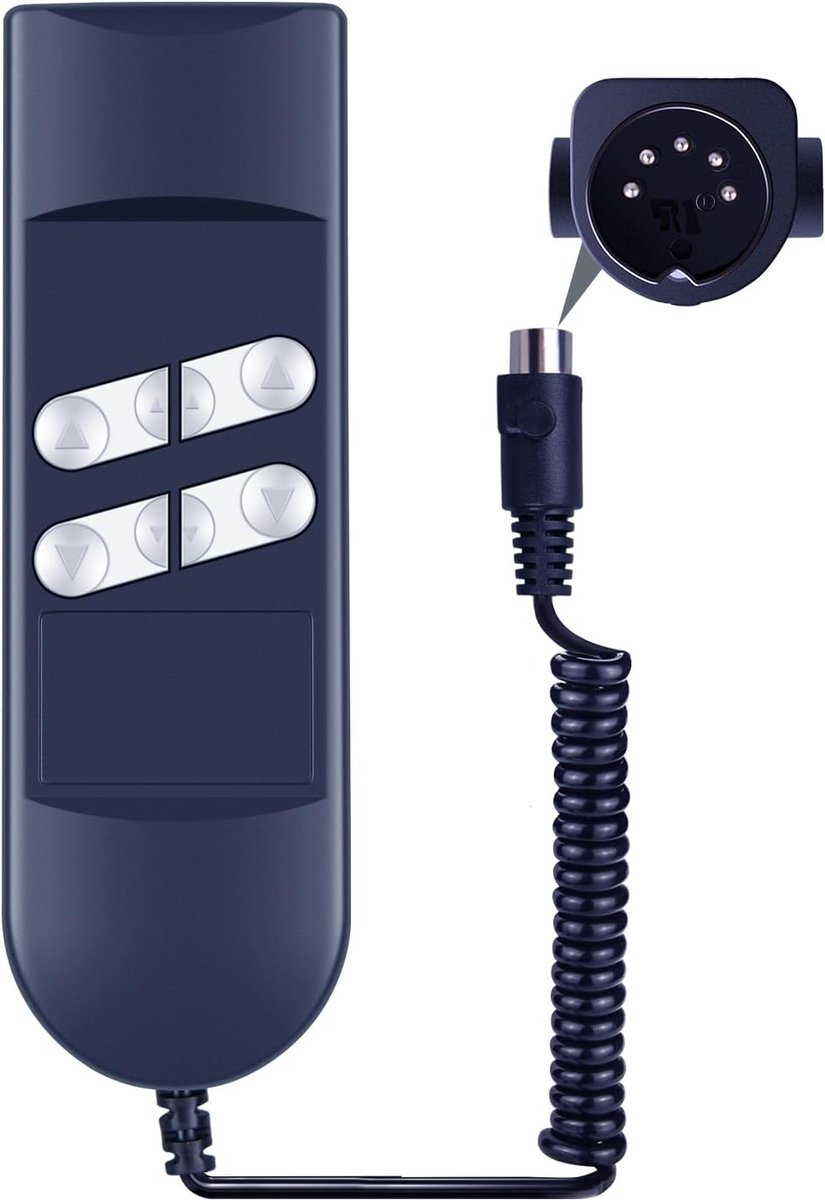 Afstandsbediening, handafstandsbediening, universele ligstoel, elektrische controller met 4 toetsen, 5-pins aansluiting, voor elektrische leunstoelen, televisiestoel, 150 cm