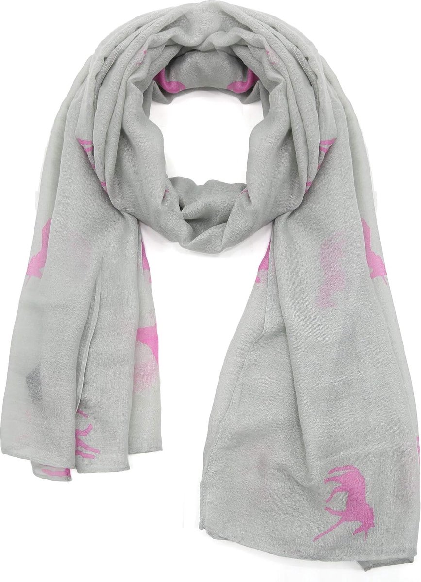 Sjaal Loop Sjaal Bandana Geweven Halsdoek Dunne Ademende Elegante Sjaal Animal Horse print voor Meisjes en Vrouwen
