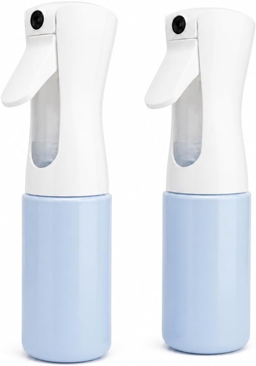 Continue Mist Sprayfles | Set van 2 | Ultrafijne Verstuiver voor Haar, Planten, Strijken, Schoonmaken & Gezichtsverzorging | Herbruikbare Fles | Blauw