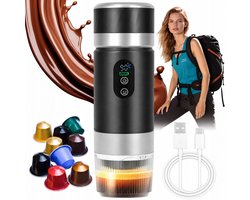 Draagbaar Koffiezetapparaat - Mini Koffiemachine - Capsule Koffiezetter - 20 Bar - Poeder & Capsules - Warm & Koud Zetten - USB-C Oplaadbaar - Kleine Espressomachine - Voor Thuis & Kantoor & Kamperen & Reis