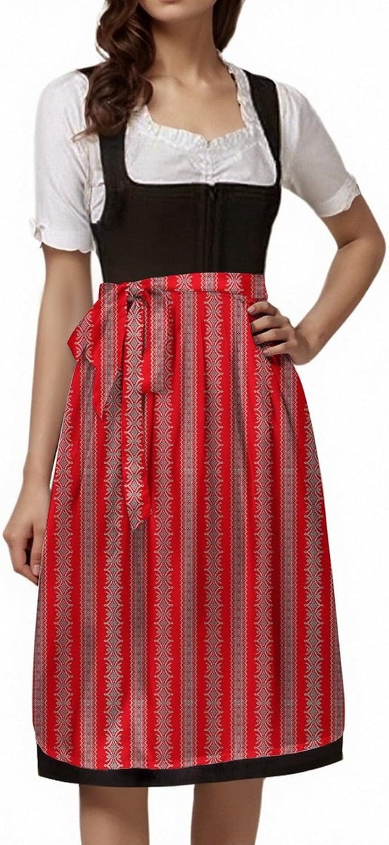Kostuum voor dames, veterschort, klederdrachtstijl, dirndl, in grootte verstelbaar, voor Oktoberfest