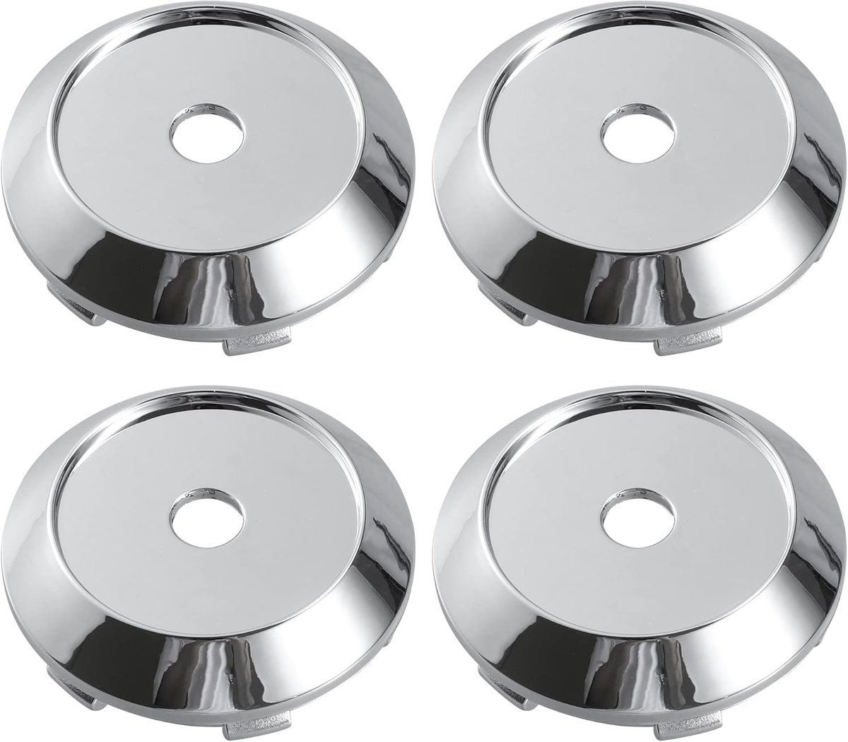 63mm Binnendiameter 6 Clips 70mm Totale Buitenste Wielvelg Hub Center Caps Cover Zilveren Kleur - Verpakking van 4