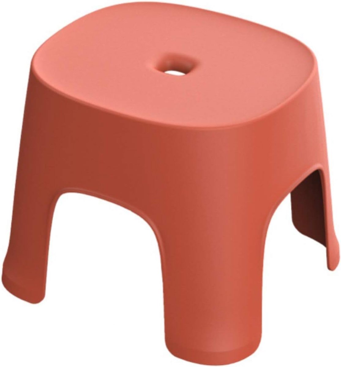Plastic kruk, badkamer antislip badkraan, verdikte volwassen kleine vierkante kruk 26x23x24cm (Color : Red)