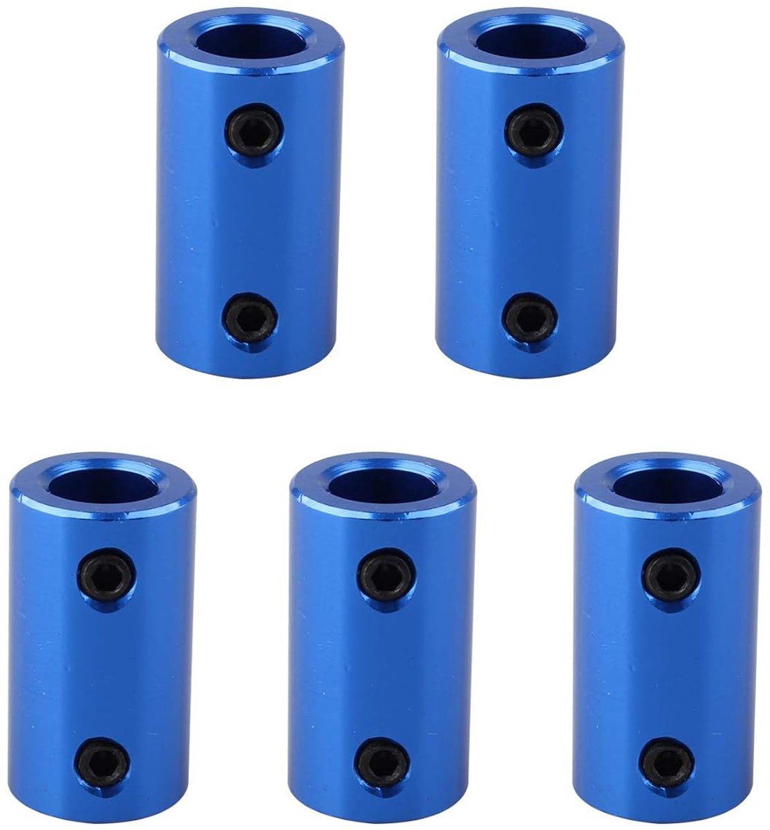5 Stks Askoppelingen 5 mm tot 8 mm Schacht stijve Koppeling Stepper Motor Wheel Coupler Connector Aluminium Behuizing Compatibel met Crealiteit CR-10 CR-10S S4 S5 Makerbot RepRap Prusa i3 3D Printer
