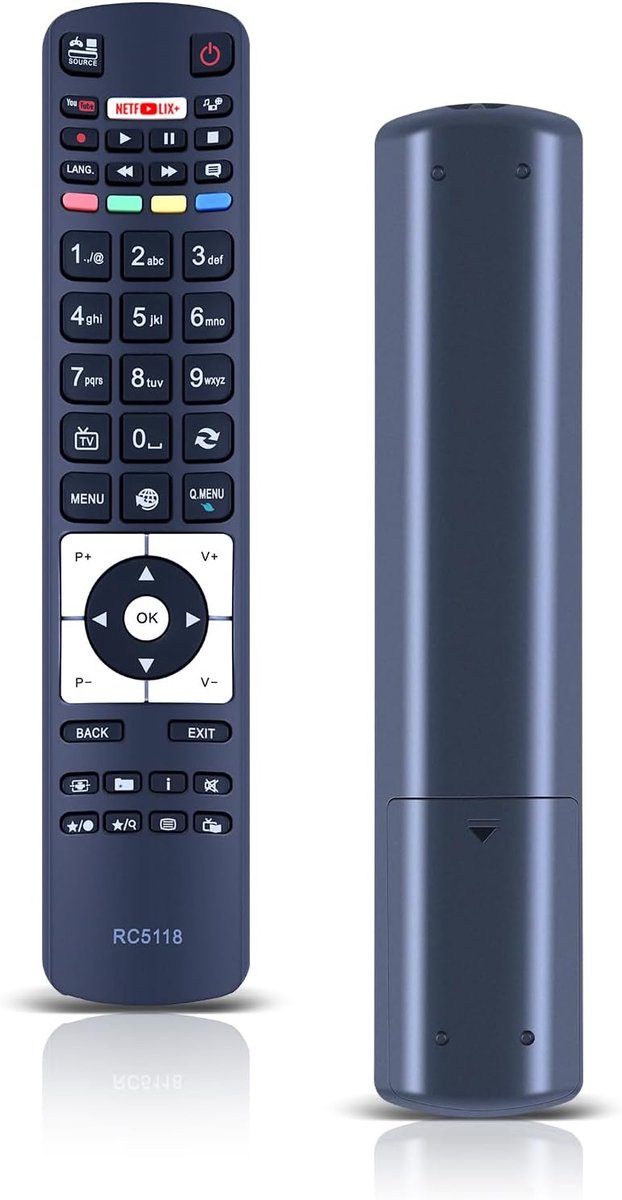 Afstandsbediening voor Telefunken TV, Digihome/Alba/Polaroid/FINLUX/Bush/Hitachi/Smart TV, geen installatie nodig