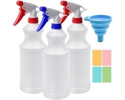 ‌Bohoray 3 Stuks 1000ml Sproeiflessen met Instelbare Fijne Verstuiver