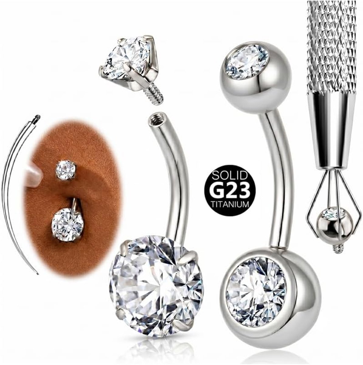 Titanium G23 10mm 1.6mm piercing buik ASTM F136