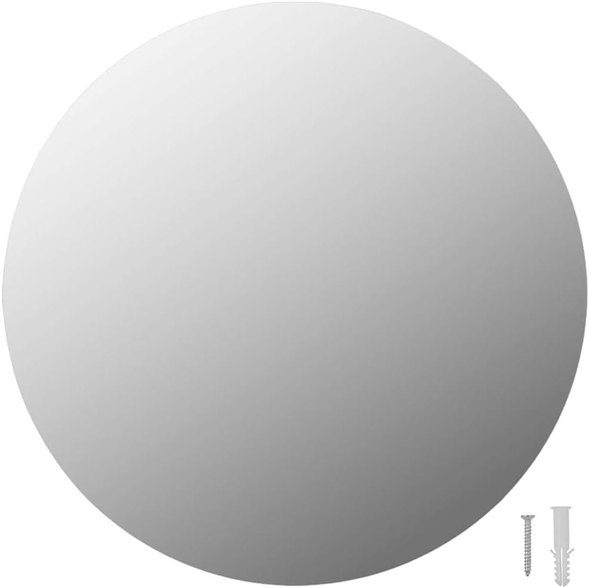 Wandspiegel 2 STK. 40 cm rond glas, geslepen rand voor een schone uitstraling, ideaal voor slaapkamer, woonkamer of kleedkamer, inclusief montageaccessoires