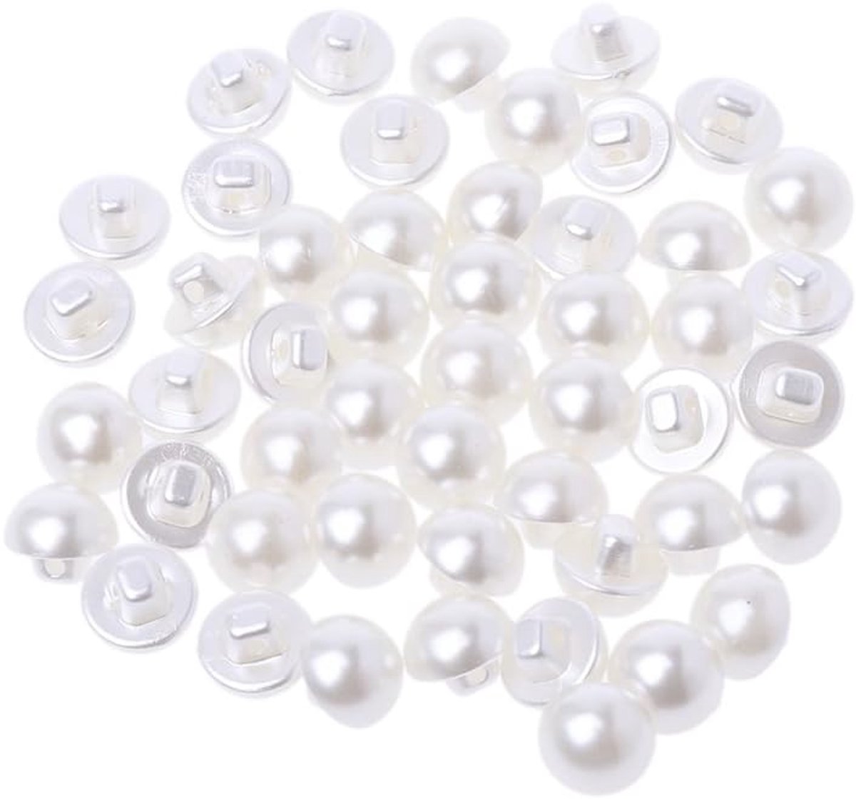 50 stuks Faux Pearl buttons voor het naaien verzamelalbum Backhole Sewing Crafts