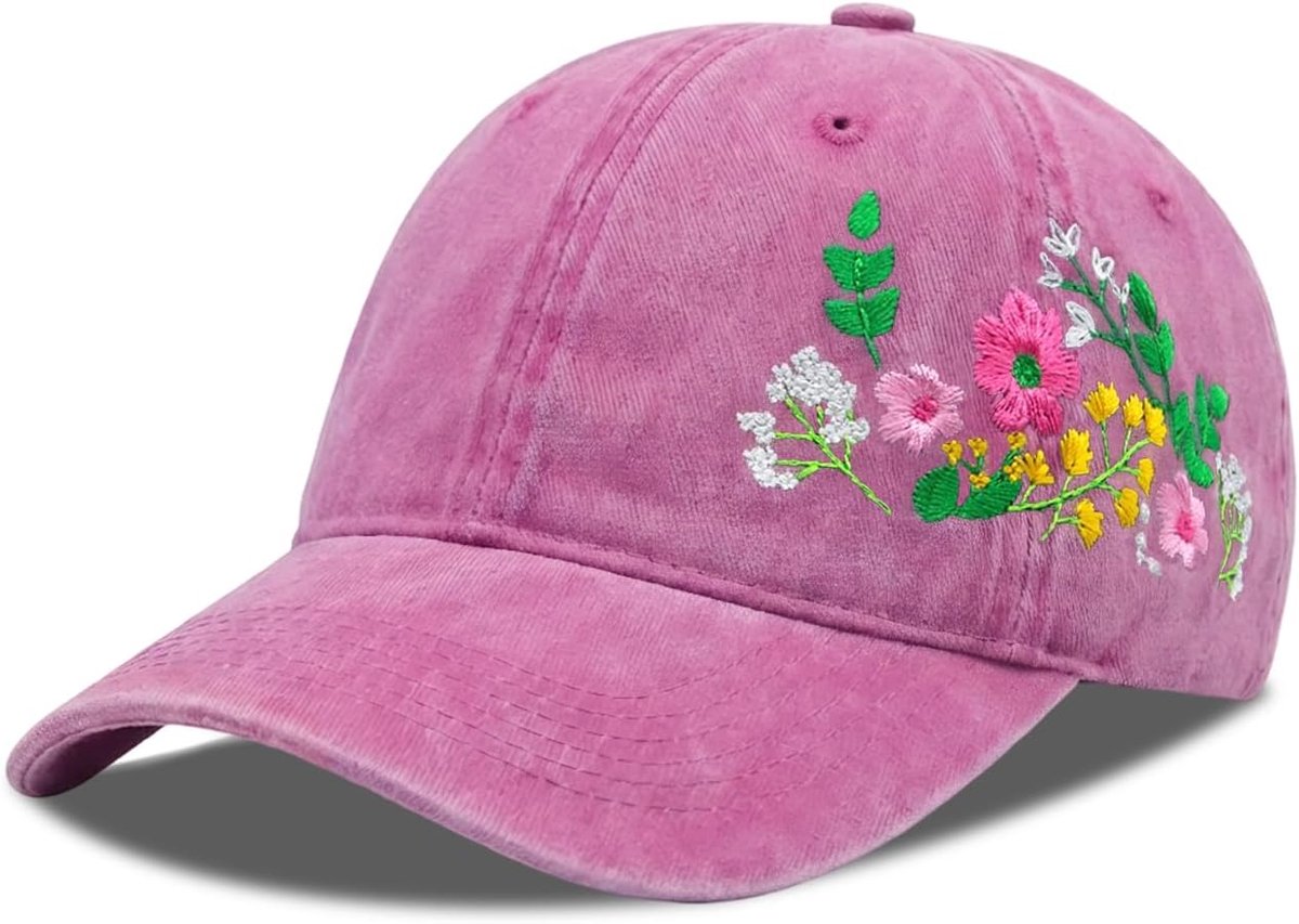 Bloemenhoed Voor Vrouwen Geborduurde Elegante Bloemen Bloemen Honkbalpet Geschenken Voor Bloemenliefhebbers