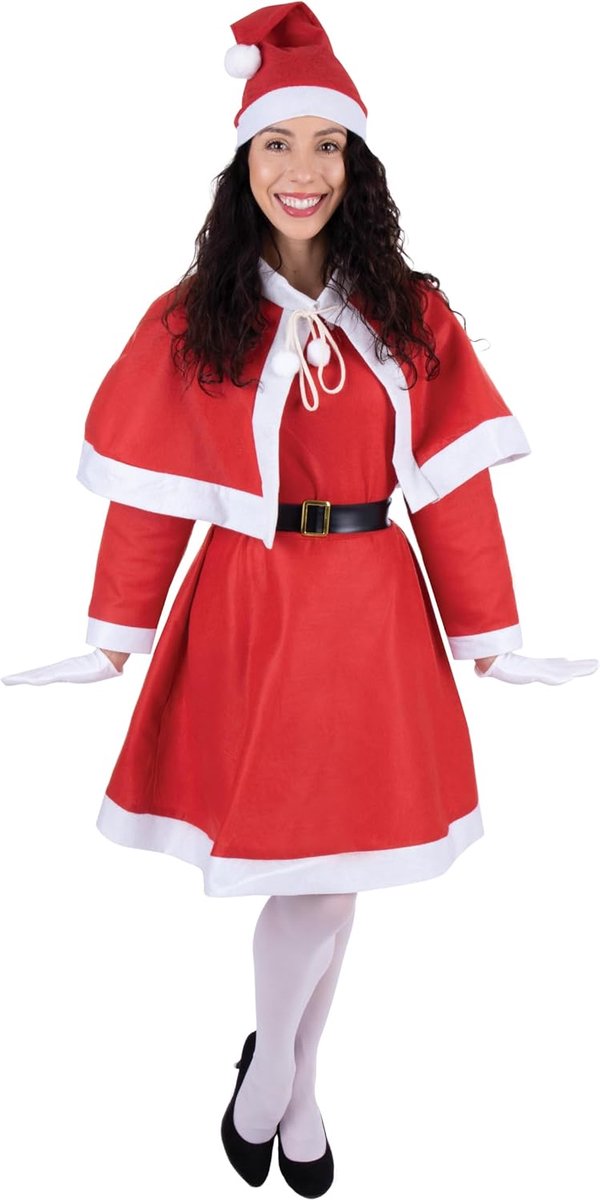 'tit clown – 12054 – kostuum volwassenen moeder Kerstmis – wolvilt – eenheidsmaat