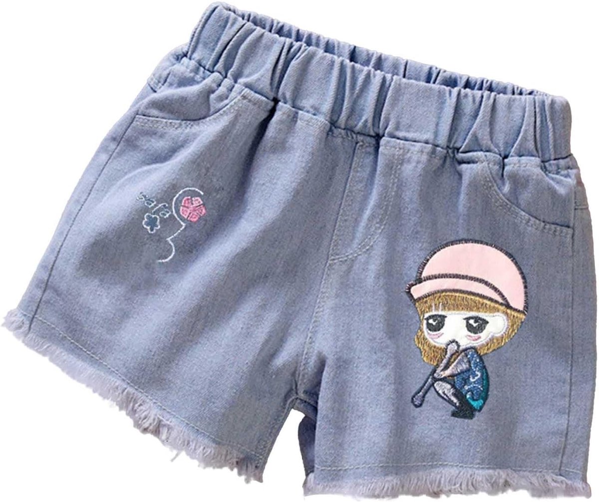 Jeans shorts met bloemenprint, elastische taille, baggy model, met zakken