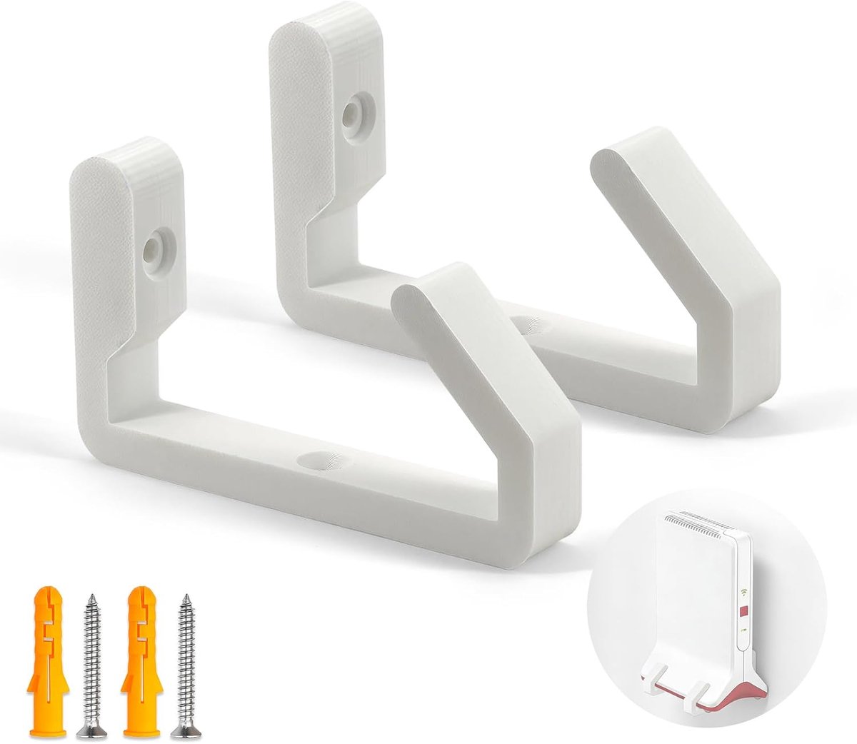 Voor AVM Fritz Repeater 6000 3000 wandhouder - wandhouder voor Fritz Repeater 6000 3000, routerhouder voor wifi-versterker, router stekkerhouder met schroeven, eenvoudige montage, 2 stuks