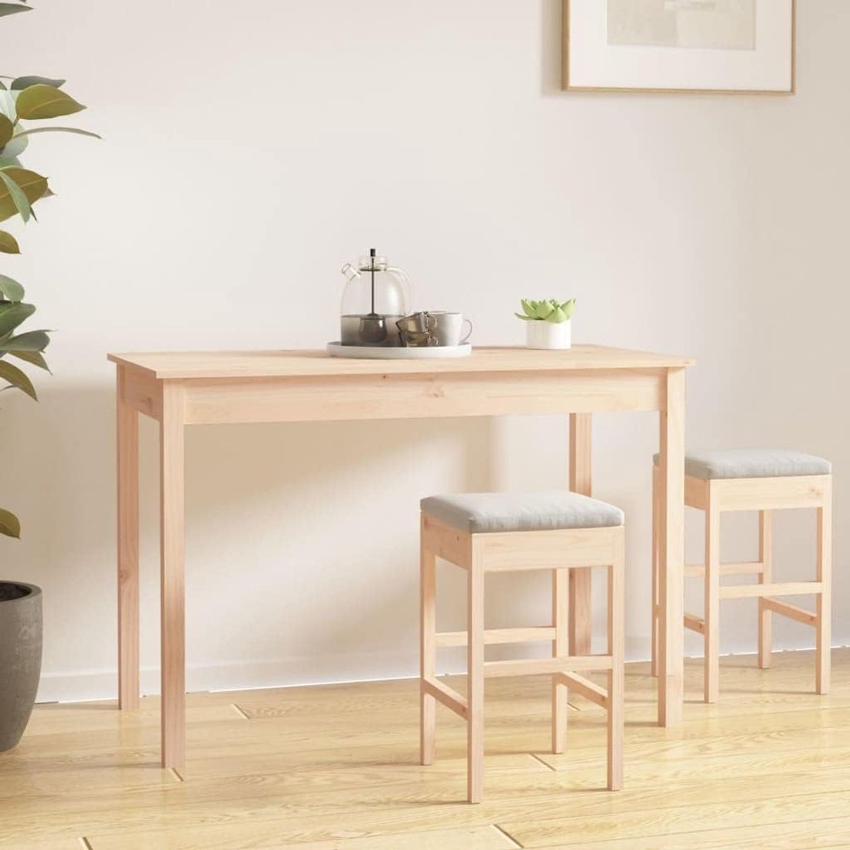 grenenhout minimalisme eettafel klassiek naturel