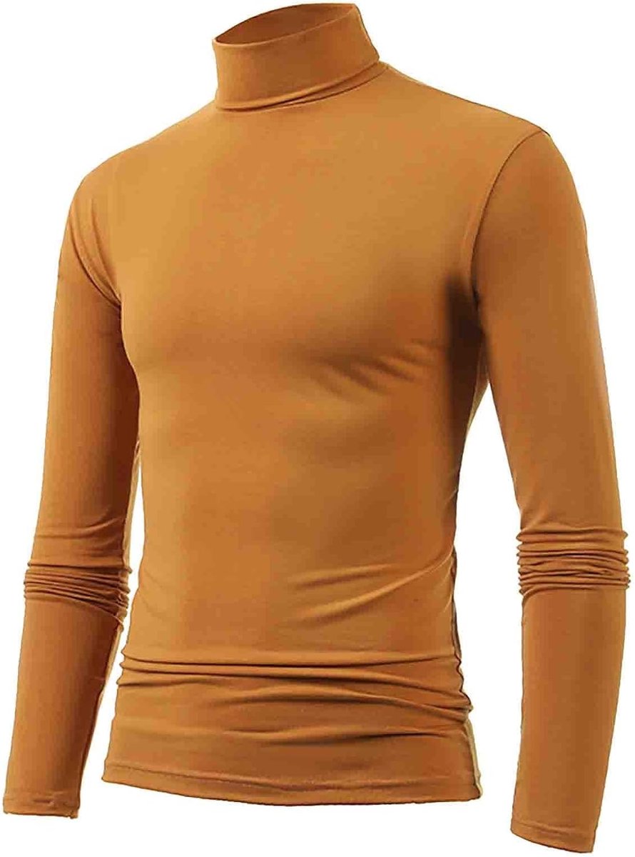 2026 Mannelijke Winter Warm Opstaande Kraag Mode Thermisch Ondergoed Mannen Basic T-Shirt Blouse Trui Lange Mouwen