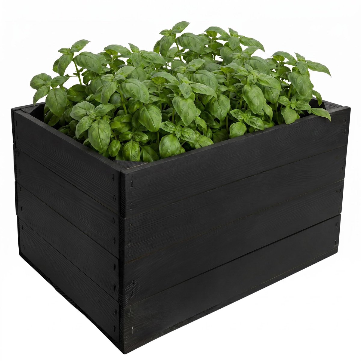 Creatieve Deco houten kist zonder sleuven, 40 x 30 x 23 cm, Zwart, Geschuurd, Fruitkist, wijnkist, appelkist, Perfect als geschenkdoos, speelgoedkist, opbergkist of paasdecoratie
