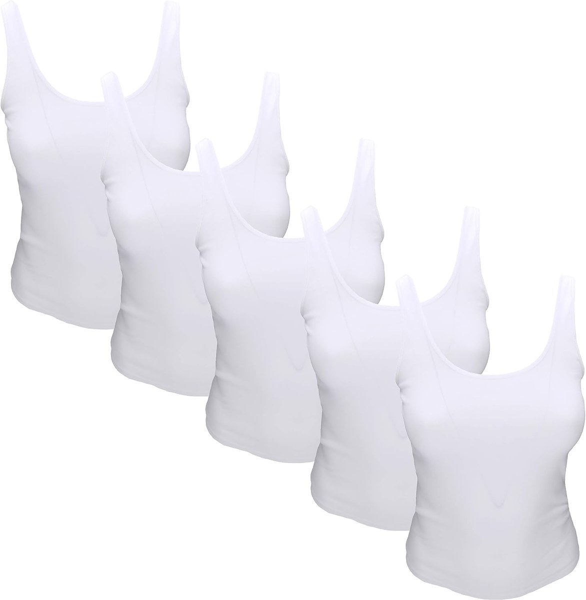 5-pack onderhemd Basic van Speidel kleur wit maten 38-52