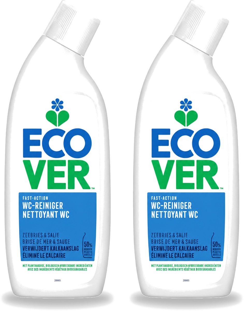 2 x Ecover - Toiletreiniger - Zeebries & Salie - 750 ml - Voordeelverpakking - 2 stuks