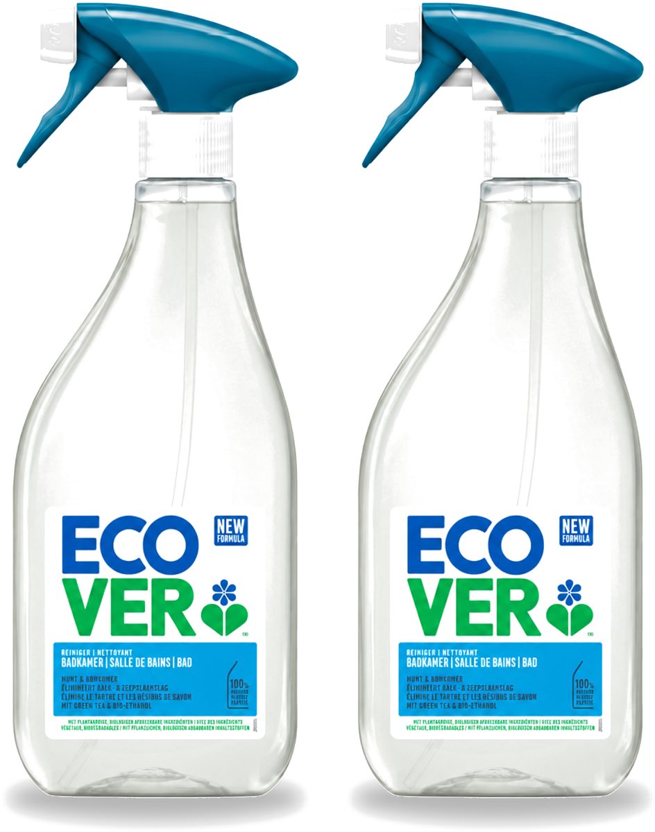 2 x Ecover - Badkamerreiniger - Munt & Komkommer - 500 ml - Voordeelverpakking - 2 stuks