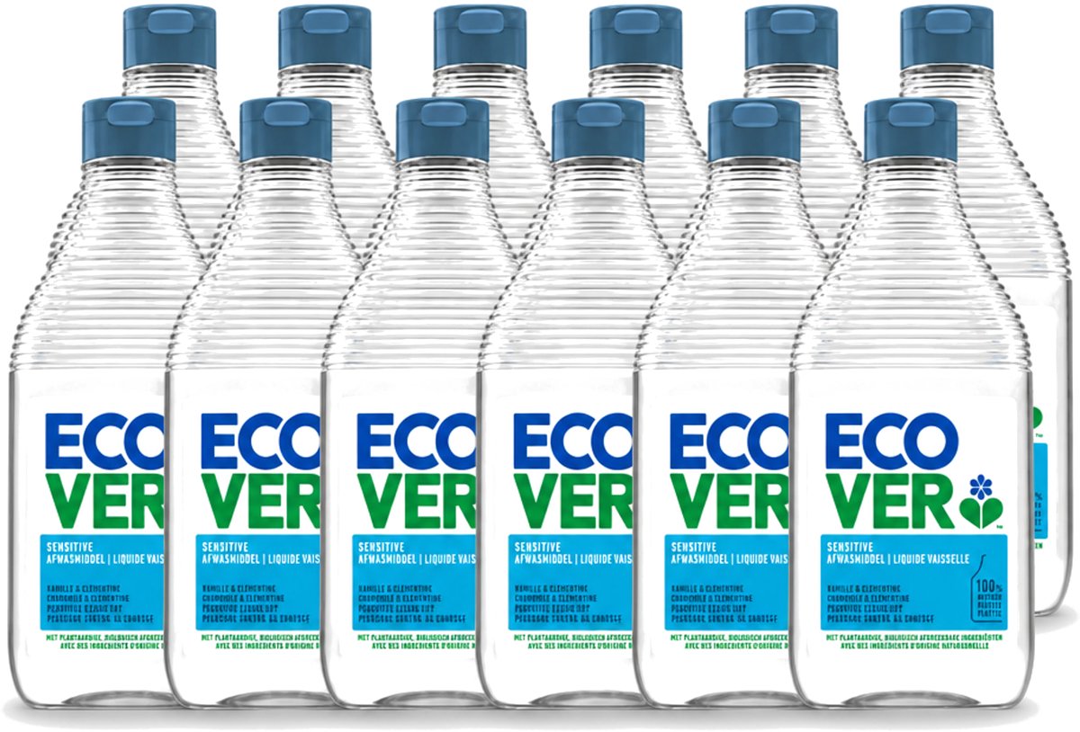 12 x Ecover - Afwasmiddel - Kamille & Clementine - 950 ml - Voordeelverpakking - 12 stuks