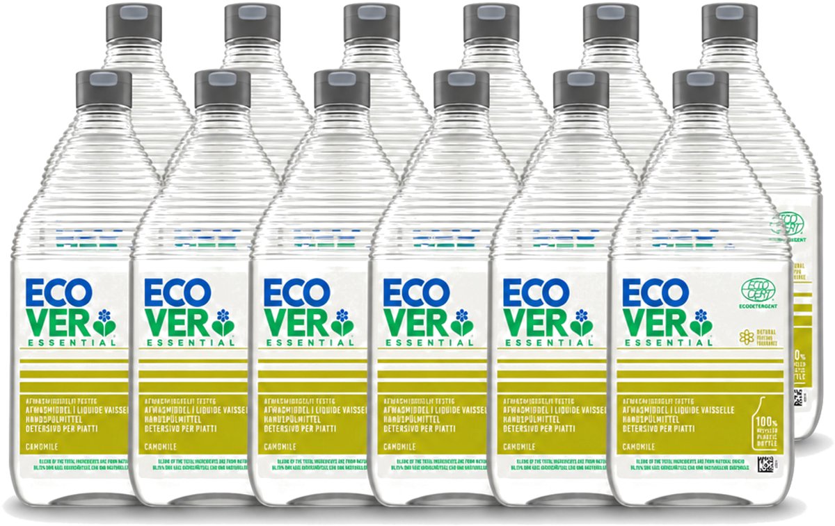 12 x Ecover - Afwasmiddel Essential - Kamille - 950 ml - Voordeelverpakking - 12 stuks