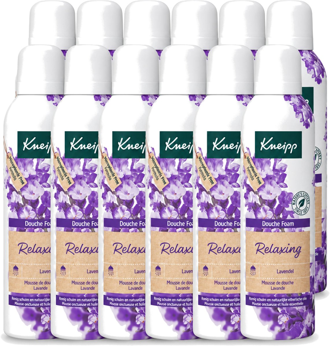 12 x Kneipp - Douche schuim - Relaxing - Lavendel - 200 ml - Voordeelverpakking - 12 stuks