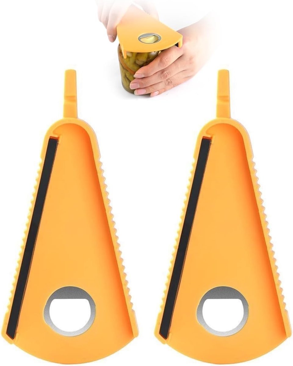 Handmatige 2-delige blikopener en flesopener met trekring, multifunctionele keukentool voor het openen van blikken en flessen, ideaal voor koken en drinken