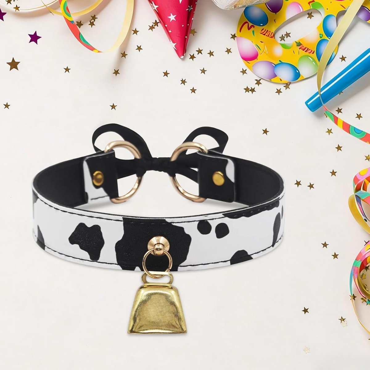 Kraag met Vaca Print voor Carnaval en Halloween, Ideaal voor Cosplay en Feestaccessoires