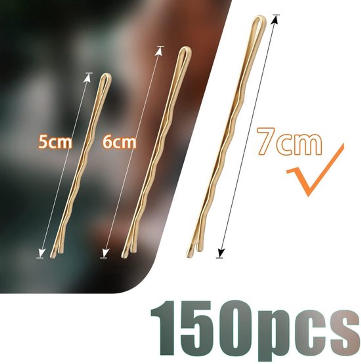 Cosensi - Haarspelden - Haaraccessoires - 150 Stuks - Lange Bobby Pins - Perfect