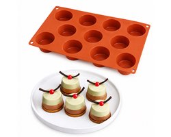 Kaiyaya - siliconen muffinvorm met 11 cups - BPA-vrij en anti-aanbak - hittebestendig en vaatwasserbestendig - voor muffins, cupcakes en hartige hapjes - 30,1 x 17,3 cm
