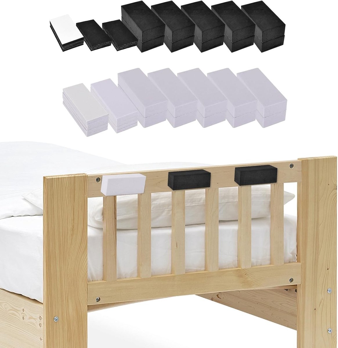 41-delige wandbescherming met EVA-schuim, geluiddempers voor bed en meubels, anti-trillingen en dempende pads voor een rustige slaapkamer