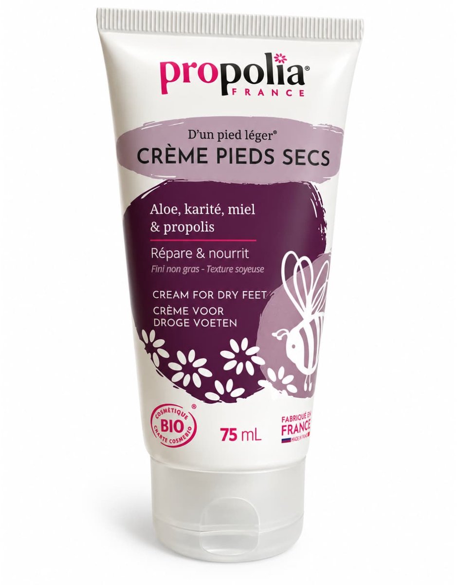 Propolia - Bio Crème voor droge voeten met propolis 75ml - voetverzorging voor frisse voeten