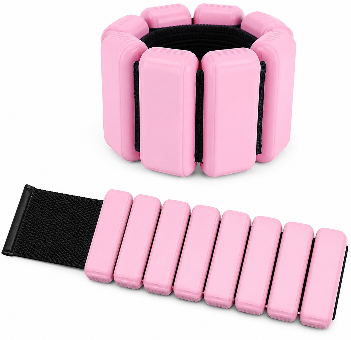 Kaiyaya - 1 paar Enkel- en polsgewichten - 450g (1 pond) roze - Verstelbaar siliconen - Voor fitness en yoga - Gewichtsmanchetten
