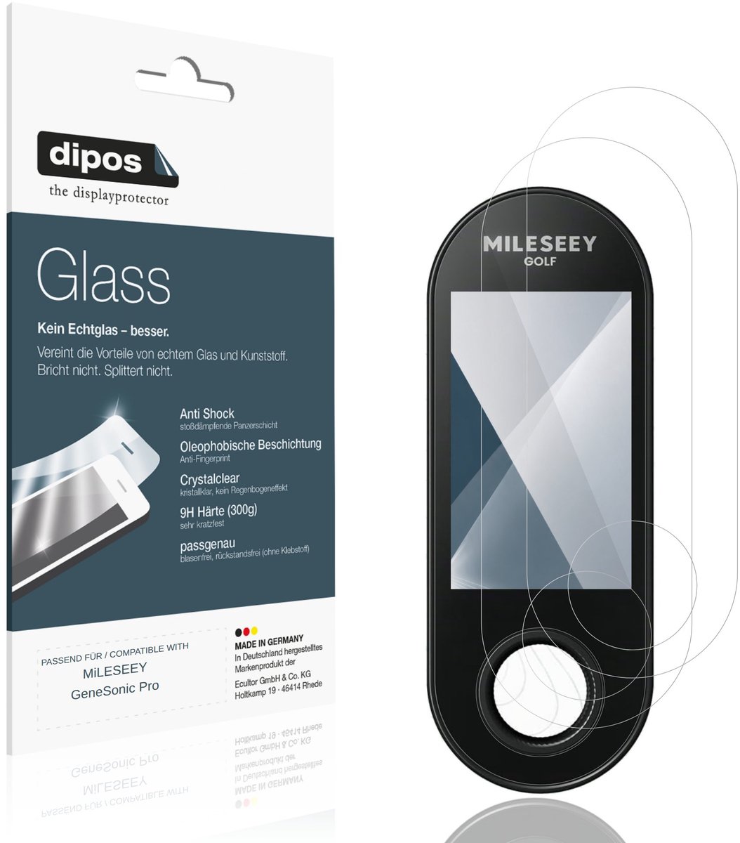 dipos – 2x Pantserfolie geschikt voor MiLESEEY GeneSonic Pro | 9H Screenprotector