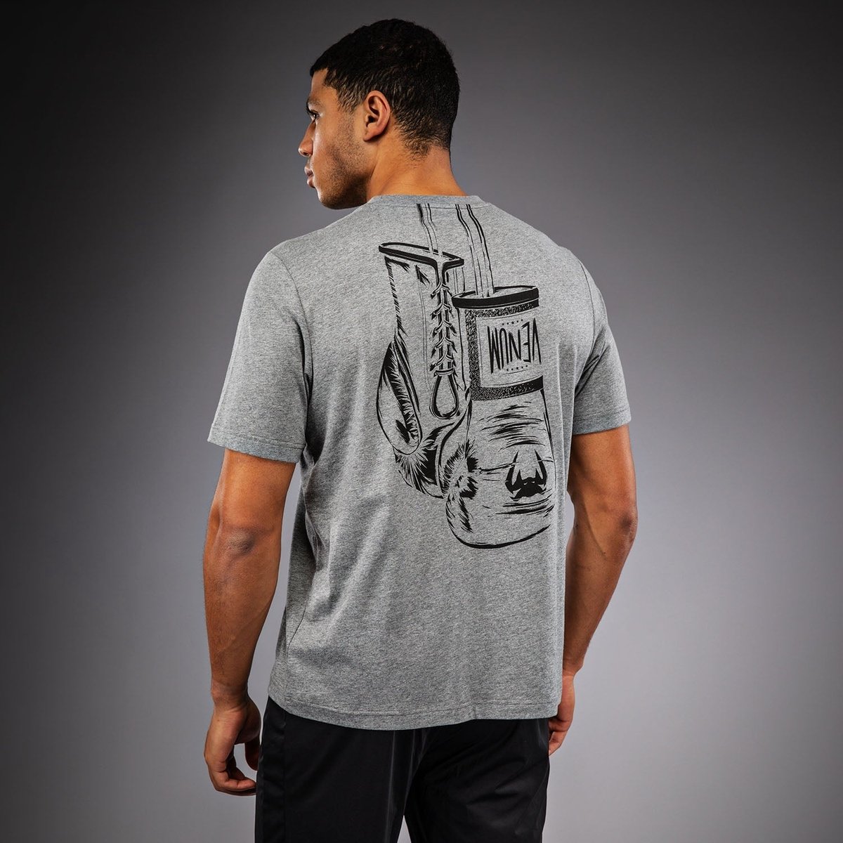 Venum Fight Icon Cotton T‑Shirt – Grijs | Comfortabel katoenen sportshirt - XL