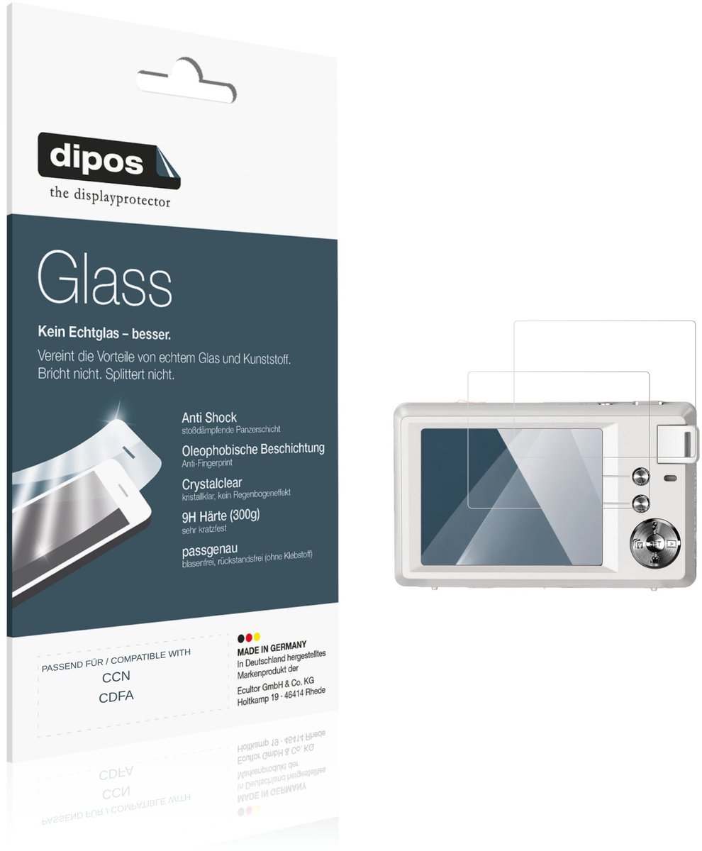 dipos – 2x Pantserfolie geschikt voor CCN CDFA | 9H Screenprotector