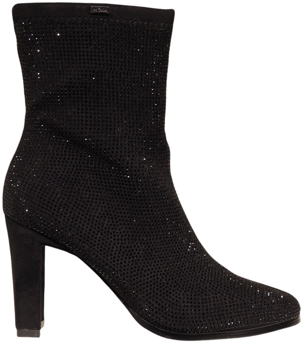 Mexx Mandy Macy zwarte enkellaarzen met strass