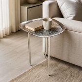 Hoppa! - Bijzettafel - Metalen - Nikkel - 43 x 43 x 63 (B x D x H)