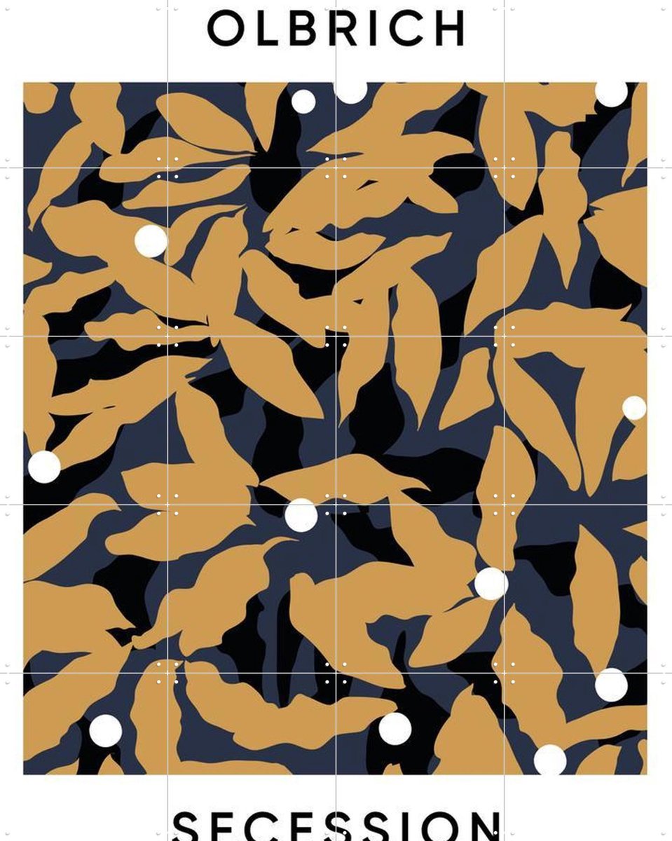 IXXI Secession Wien dark, Florent Bodart - 80 x 100 cm - Gratis ophangtool - Grote wanddecoratie en posters - Abstract, Illustraties, Geometrische
