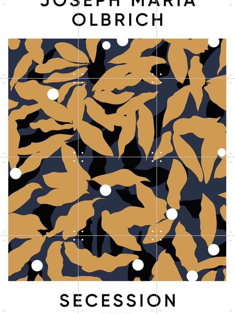 IXXI Secession Wien dark, Florent Bodart - 60 x 80 cm - Gratis ophangtool - Grote wanddecoratie en posters - Abstract, Illustraties, Geometrische
