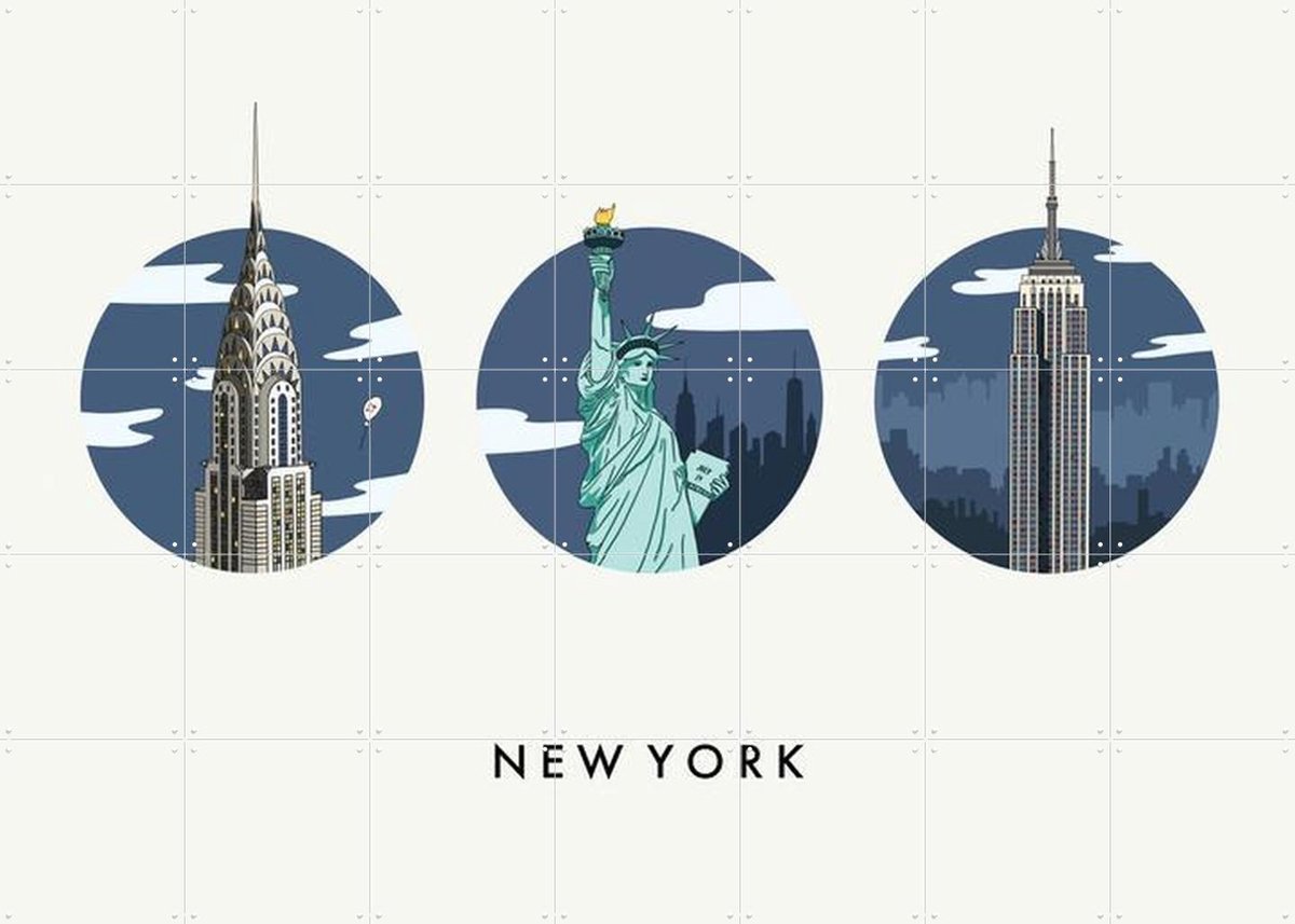 IXXI New York Icons, Art Studio Jet & Kunst in Kaart - 140 x 100 cm - Gratis ophangtool - Grote wanddecoratie en posters - Grafisch Ontwerp