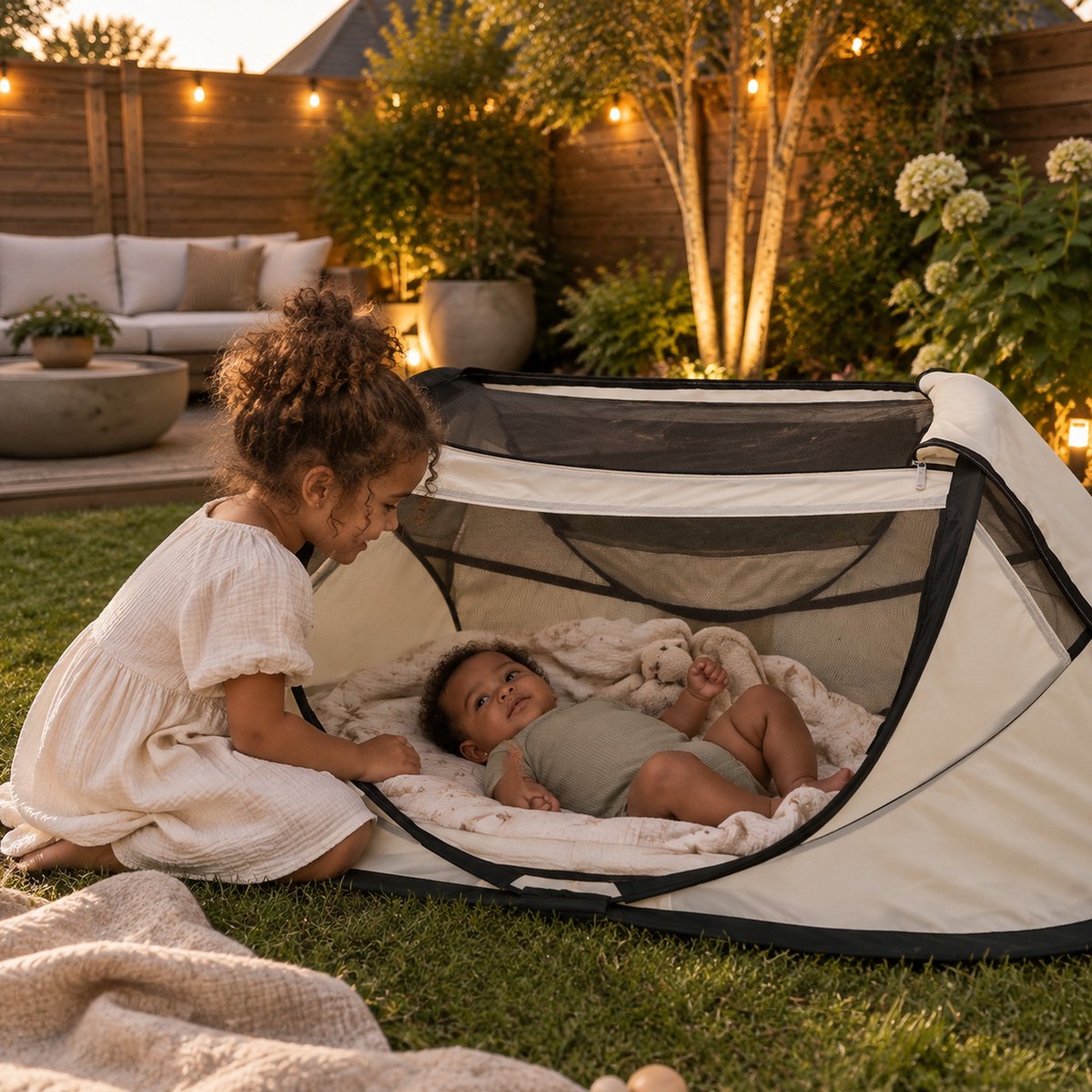 Deryan BabyBox Campingbedje - baby tentje - Ivory – foto 5