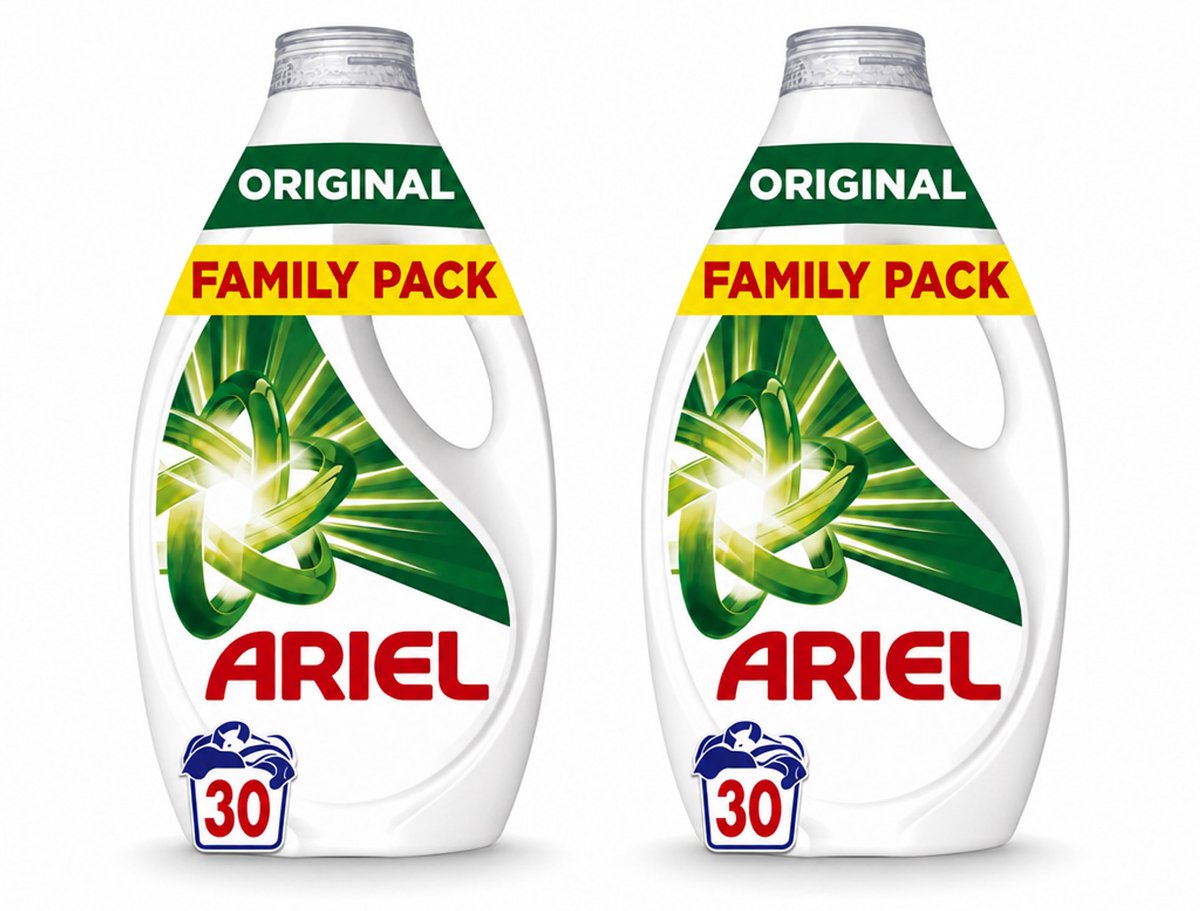 2 x Ariel - Vloeibaar Wasmiddel - Original - 30 Wasbeurten - 1350 ml - Voordeelverpakking - 2 stuks
