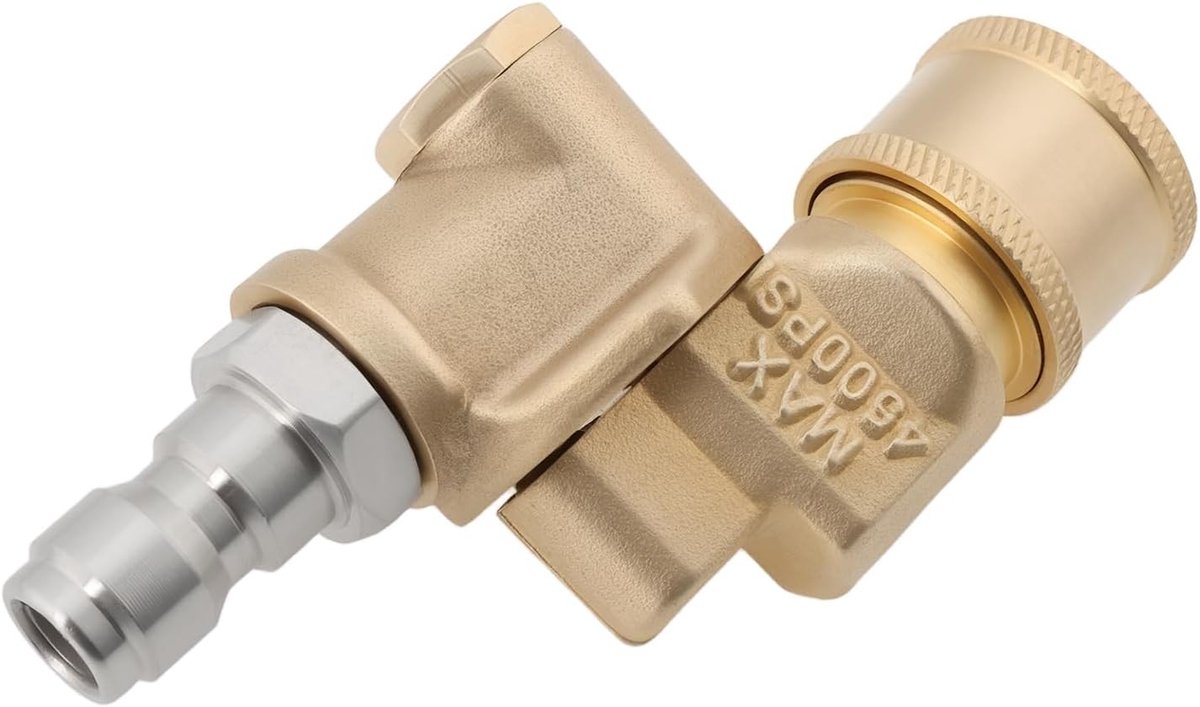 Koperadapter voor hogedrukreiniger met 11.8mm-12mm interface, compact en duurzaam ontwerp, 4.3x8x3cm