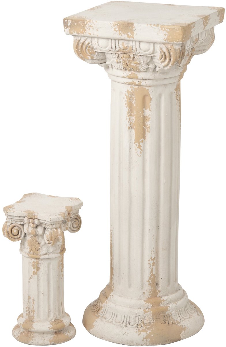 J-Line Roman sokkel voor buiten - magnesium - ecru/beige - large