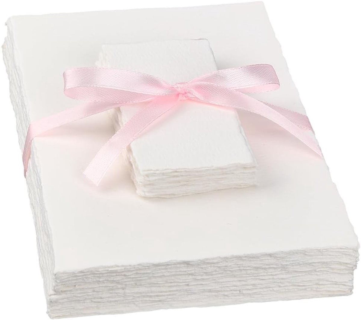 75 vellen Waterverfpapier 300gsm Textuur Handgemaakt Ribbelrand Katoen voor Schilderen en Kaarten 127 x 178 mm / 50 x 90 mm